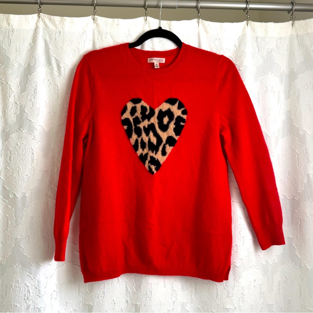 Philosophy Red Cashmere Sweater